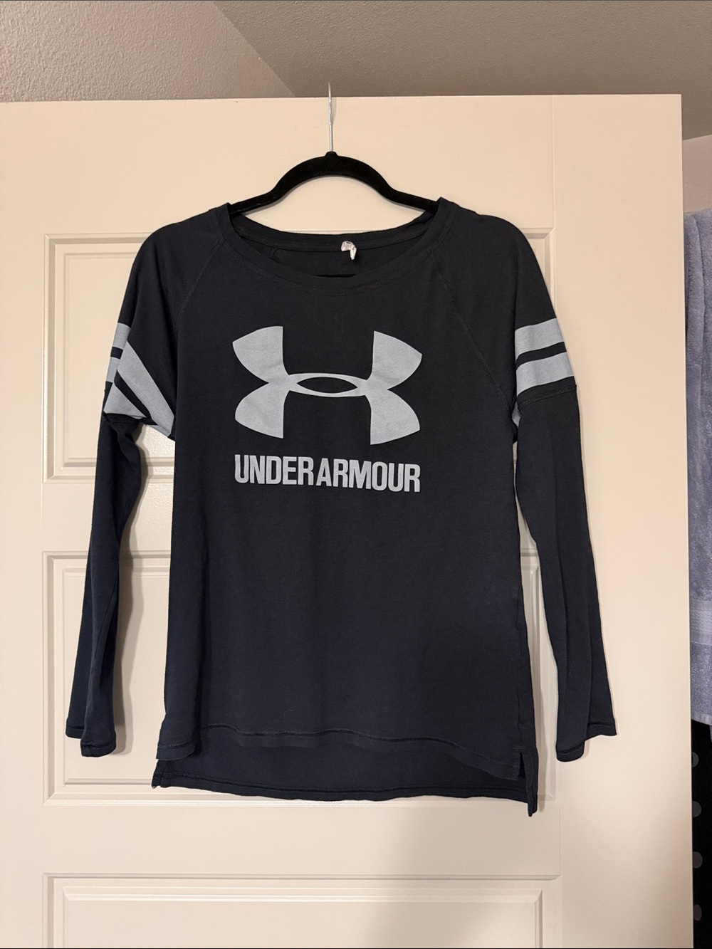 Under Armour Navy Long Sleeve Logo Shirt